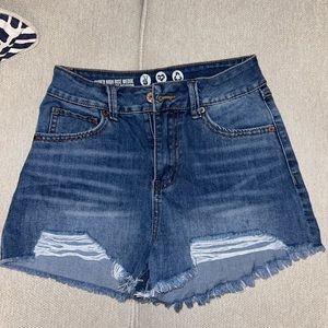 Super High Rise Denim Shorts